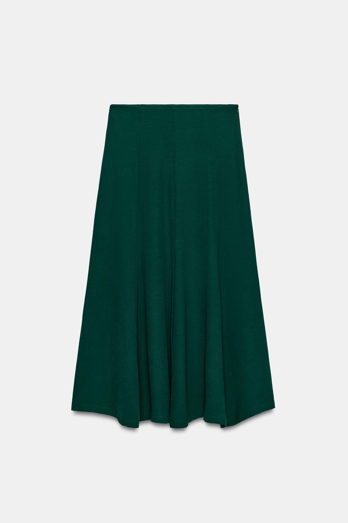자라 A라인 케이프 미디 스커트 9078/568/500 GREEN