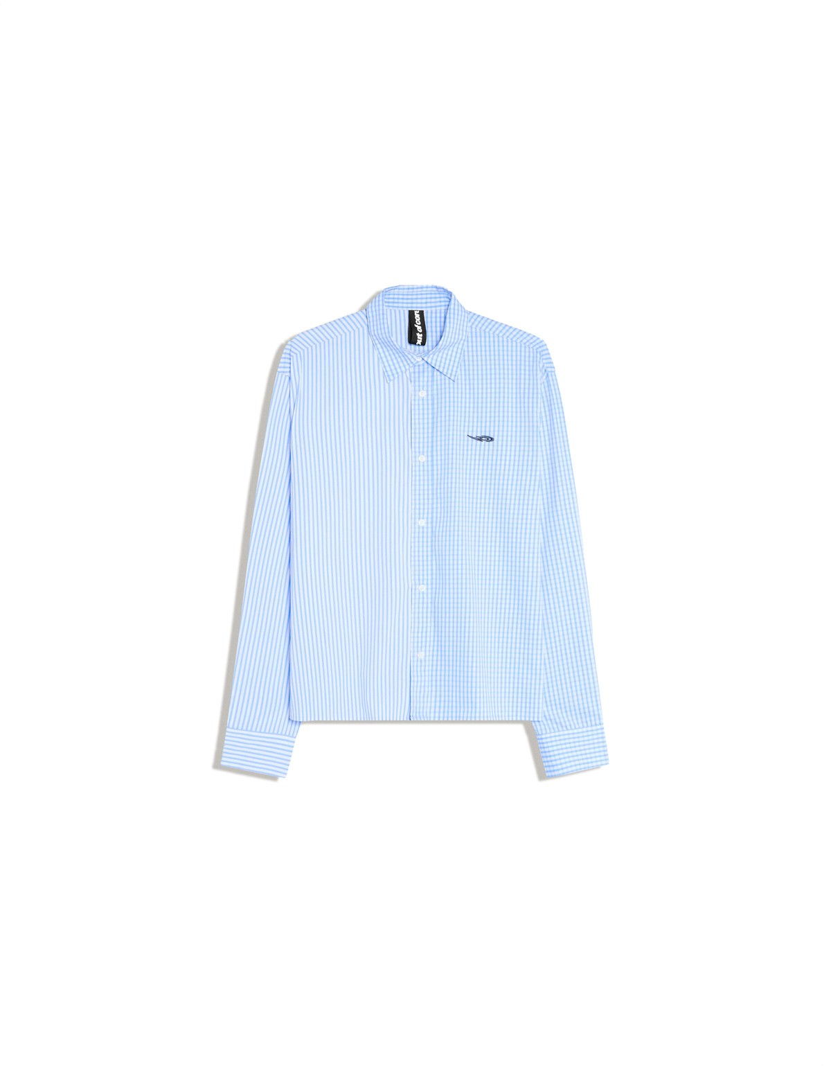버쉬카 스트라이프 크롭 긴팔 셔츠 3626/711 BLUE