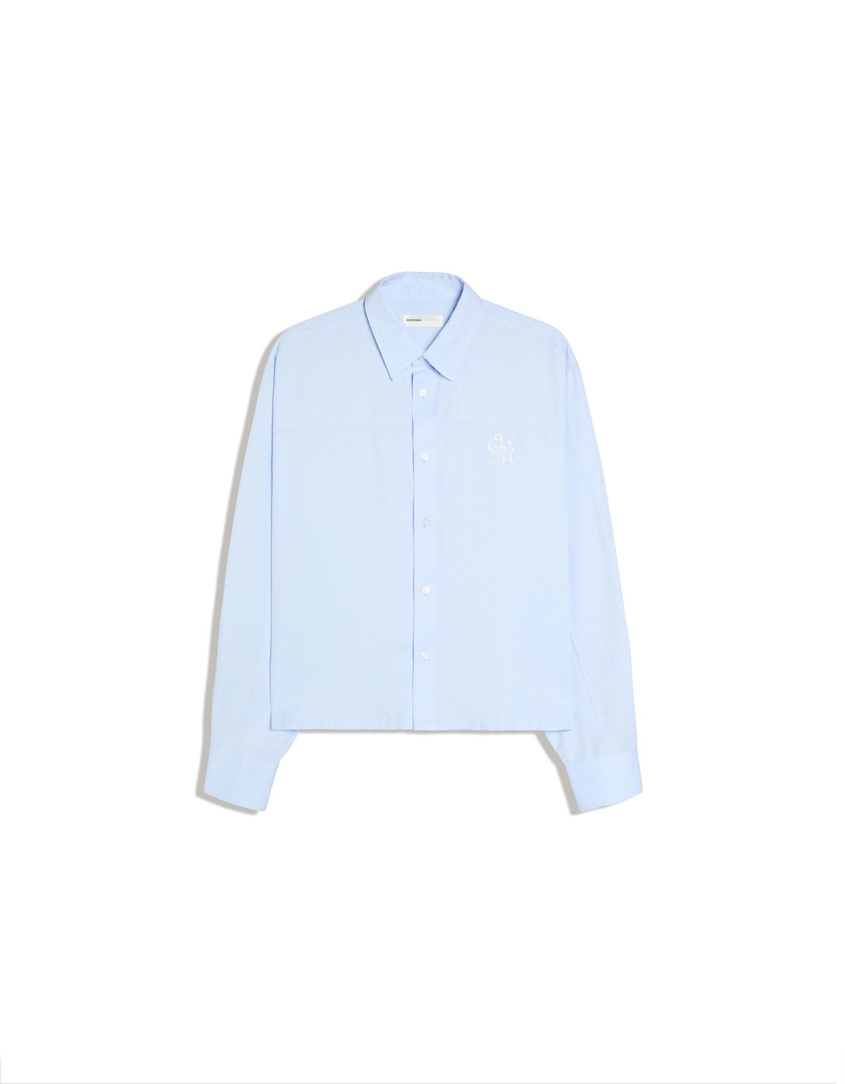 버쉬카 프린트 크롭 긴팔 셔츠 3074/054 LIGHT BLUE