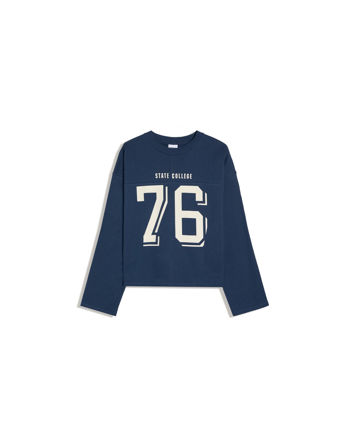 버쉬카 숫자 프린트 라운드넥 맨투맨 2911/732 NAVY