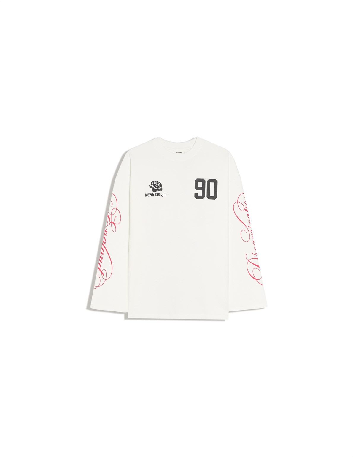 버쉬카 프린트 라운드넥 긴팔 맨투맨 3958/173 OFF WHITE