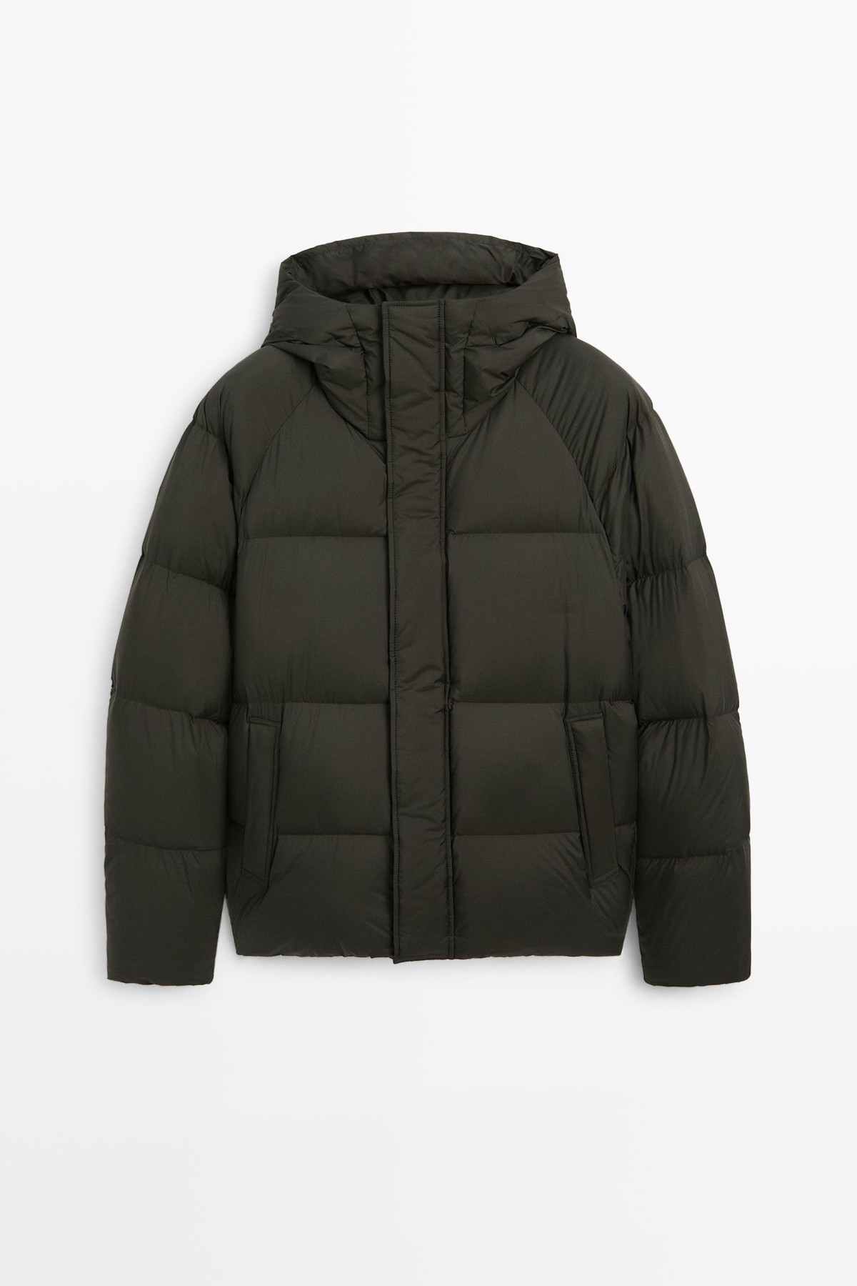 마시모두띠 오버사이즈 후드 다운 패딩 자켓 3269/427 DARK KHAKI