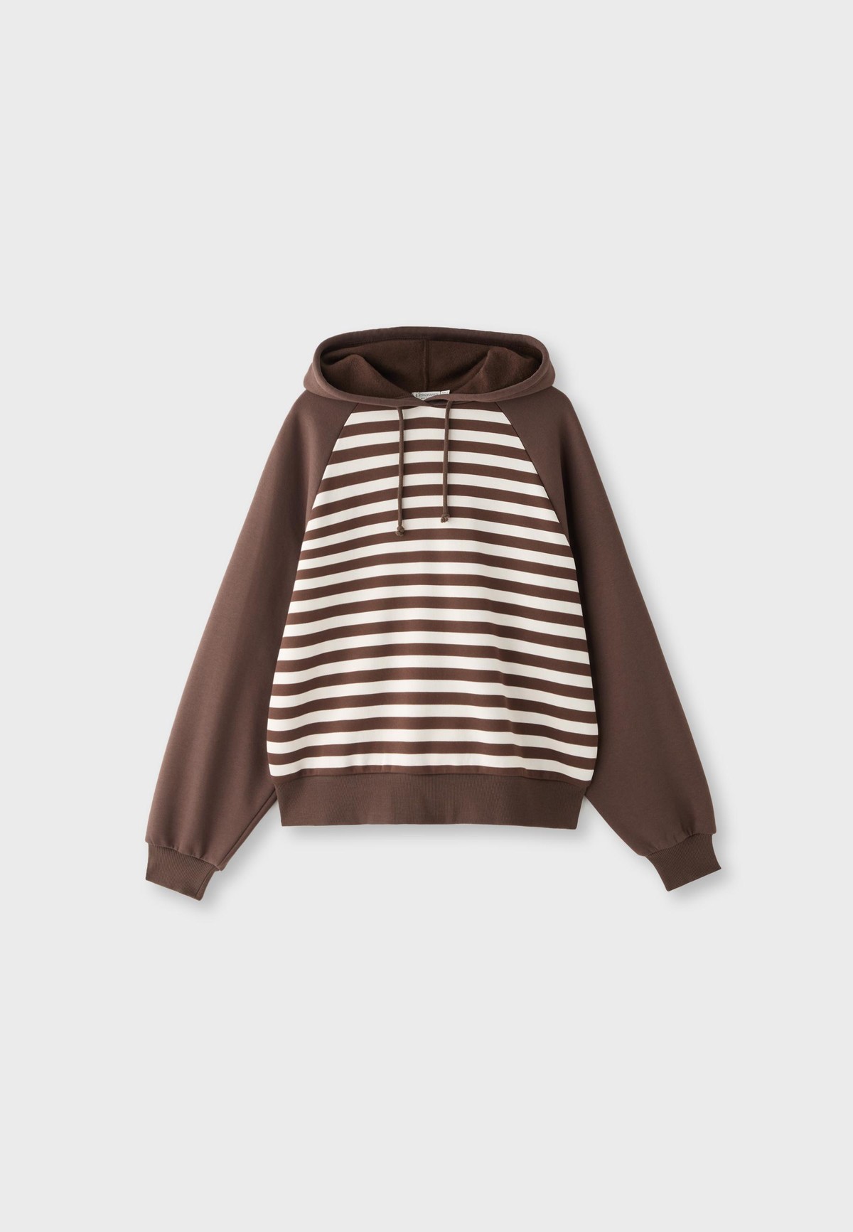 스트라디바리우스 스트라이프 래글런 후디 8785/120/401 BROWN
