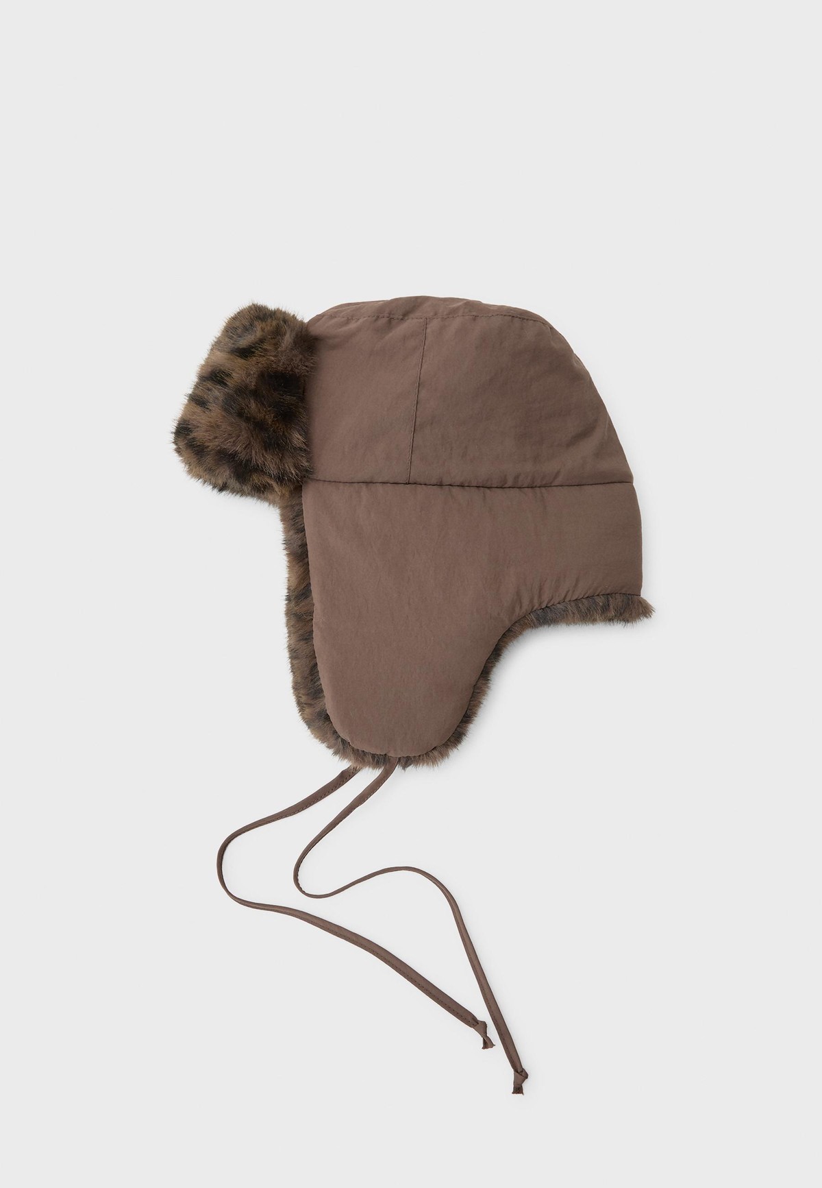 스트라디바리우스 리버서블 퍼 트림 트래퍼햇 3847/211/400 BROWN