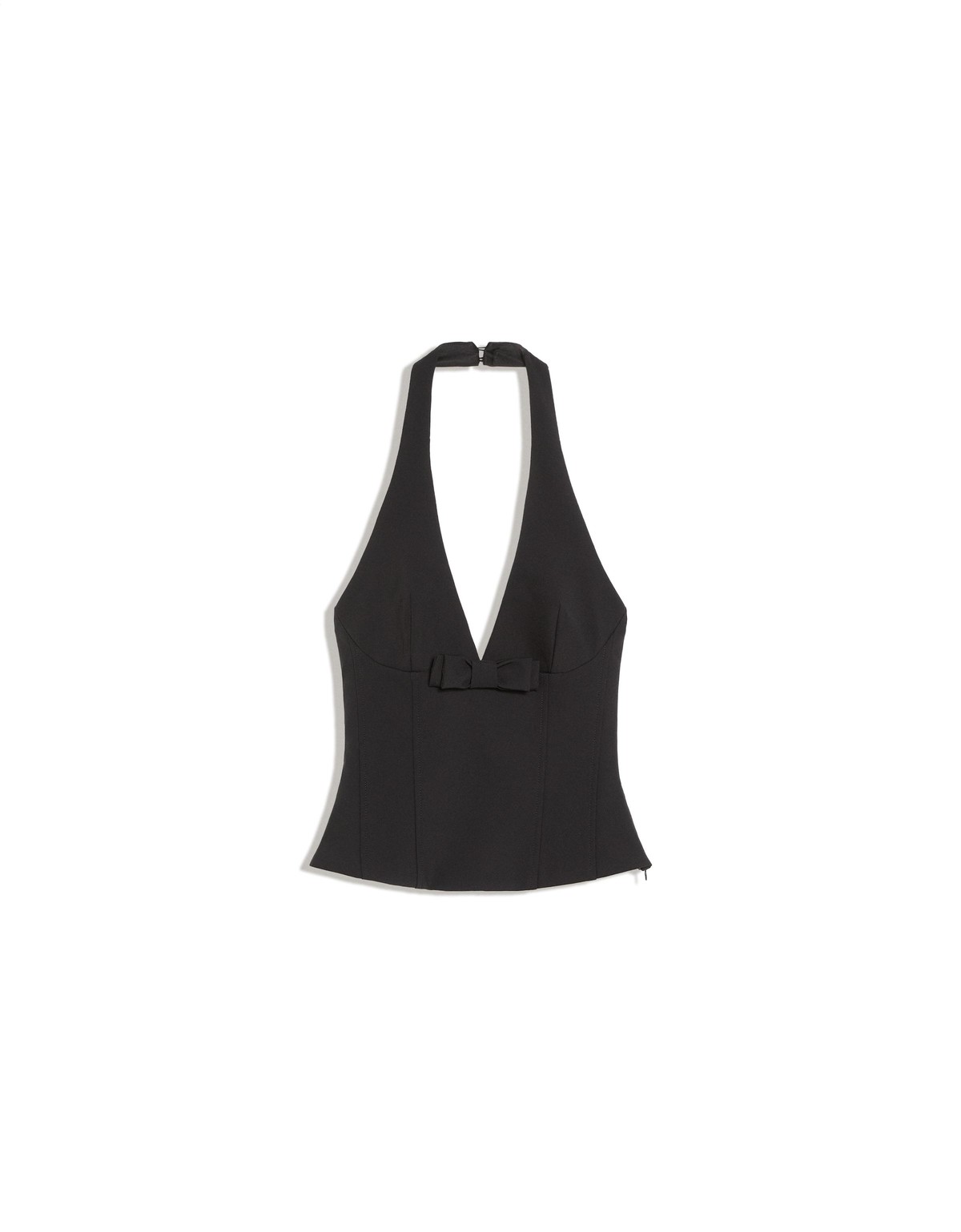버쉬카 폴리아미드 홀터넥 리본 탑 3602/710 BLACK