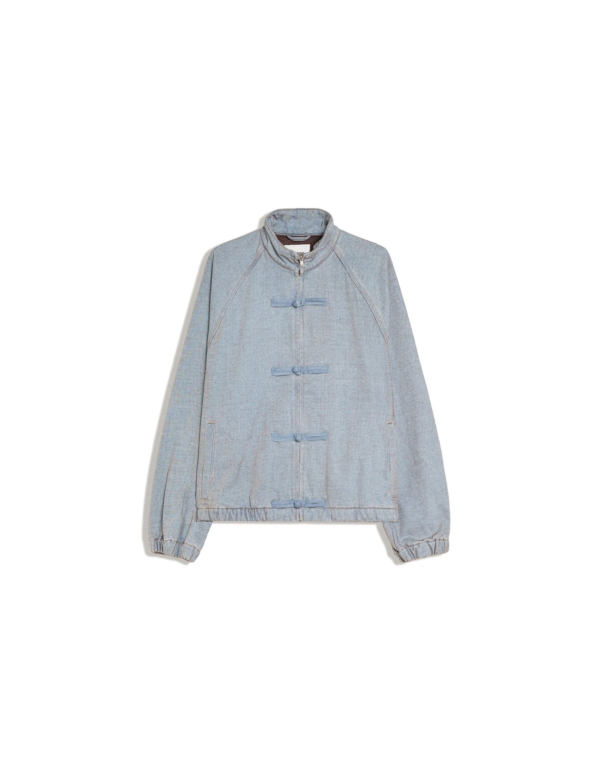 버쉬카 클래스프 하이넥 데님 자켓 2807/156 LIGHT BLUE