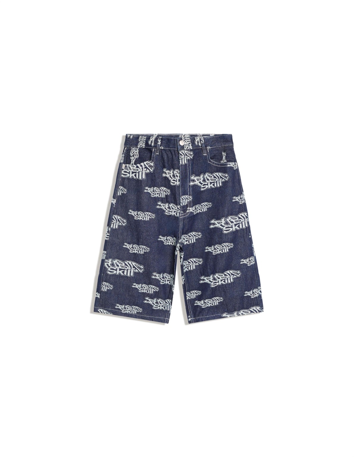 버쉬카 자카드 데님 버뮤다 반바지 4702/074 NAVY