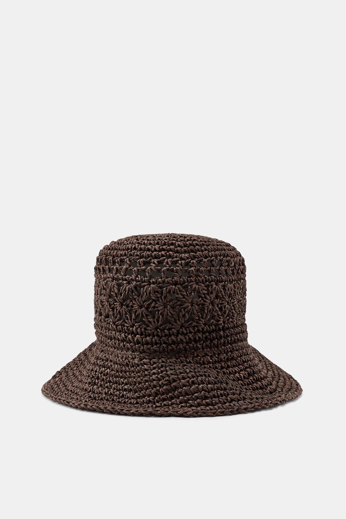 자라 우븐 버킷햇 3920/224/700 BROWN