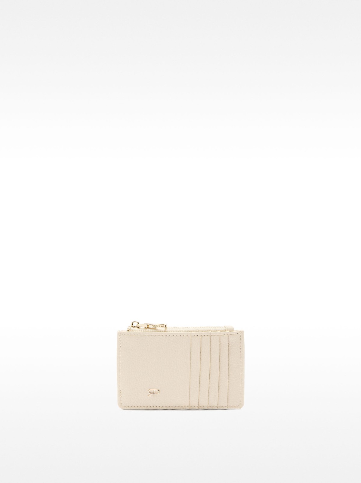 팔포이즈 텍스처 지퍼 카드 지갑 224825 BEIGE