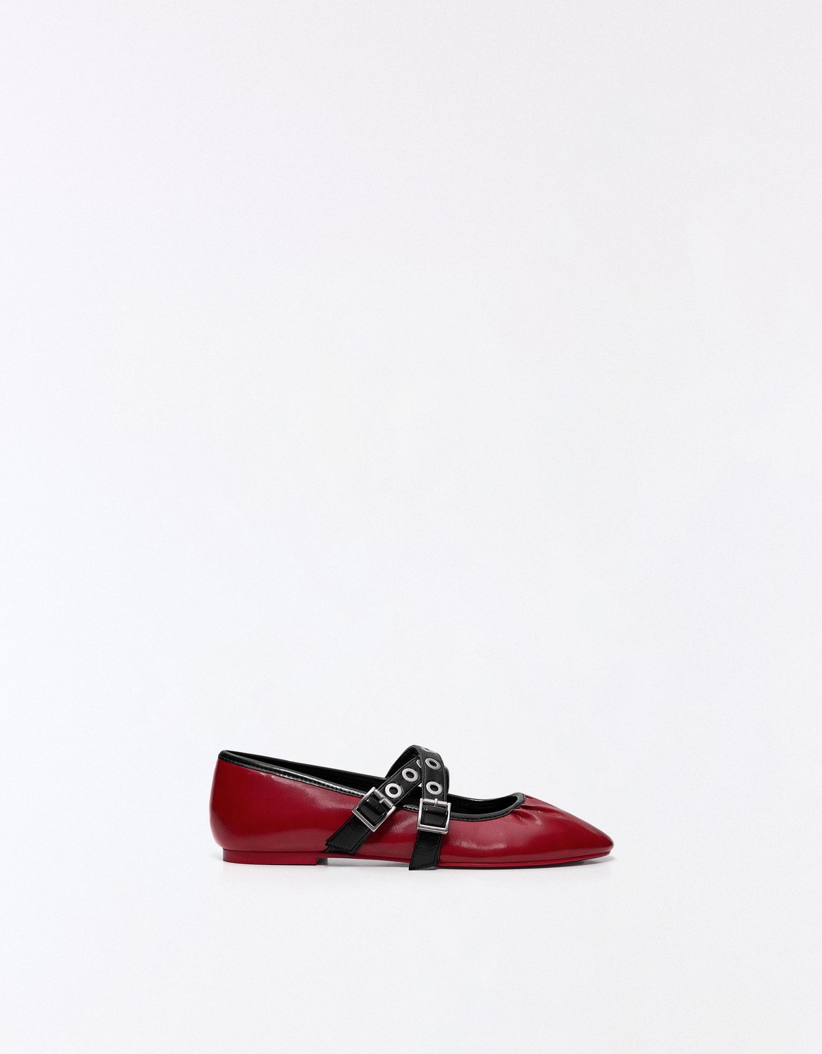 버쉬카 버클 스트랩 발레리나 플랫슈즈 1634/864 MULTICOLORED