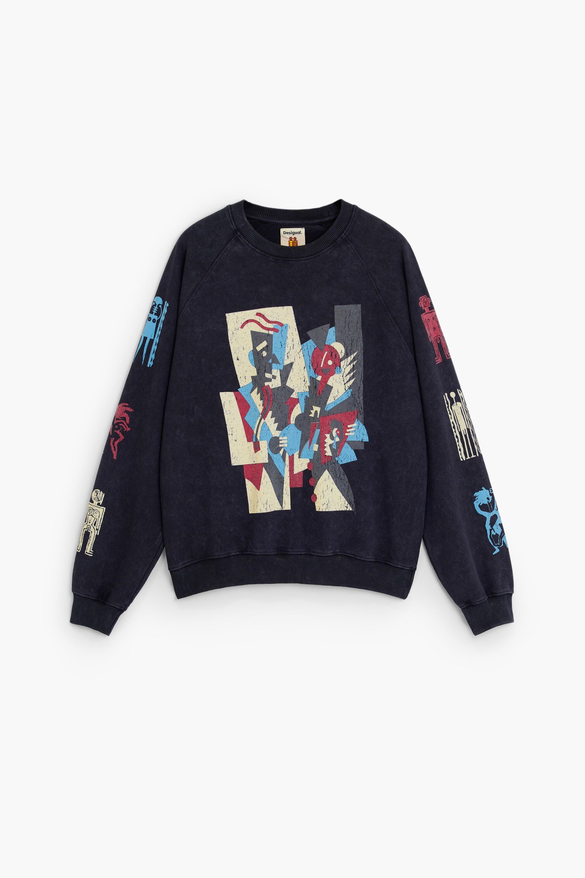 데시구알 빈티지 프린트 라운드넥 맨투맨 26WMSKX02000 ONE COLOR