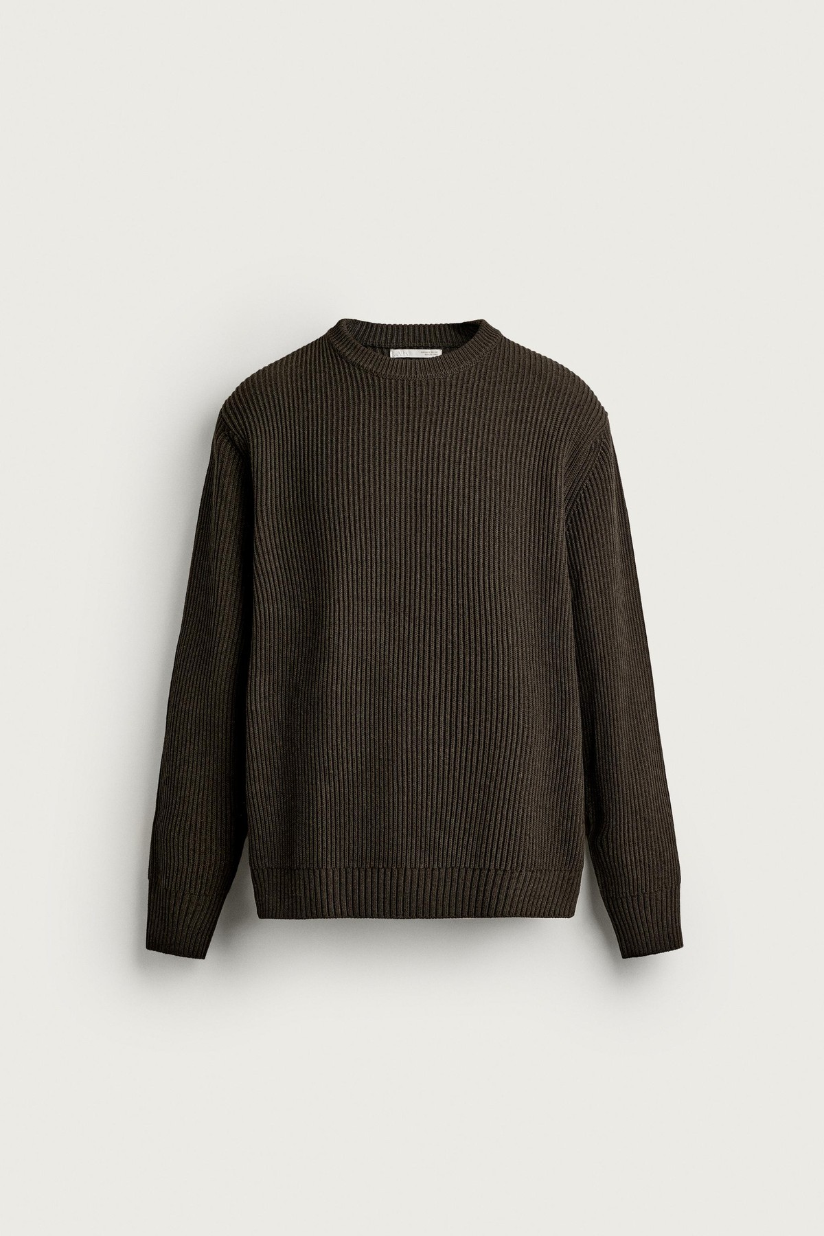 자라 텍스처 라운드넥 니트 스웨터 9598/318/502 MOSS GREEN