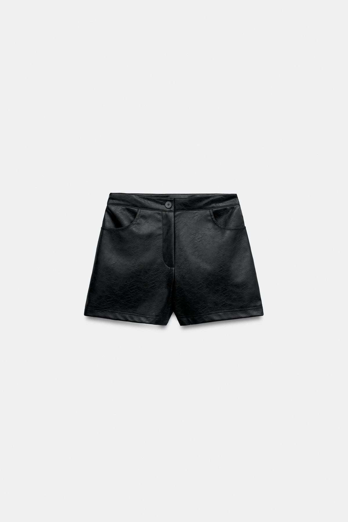 자라 레더 이펙트 버뮤다 반바지 3046/396/800 BLACK