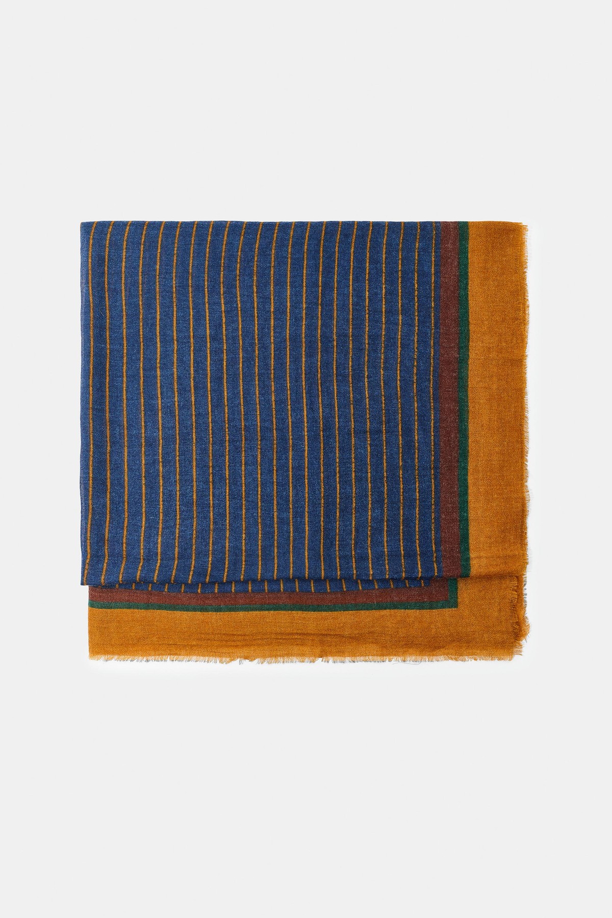 자라 스트라이프 울 혼방 스카프 0653/364/400 BLUE