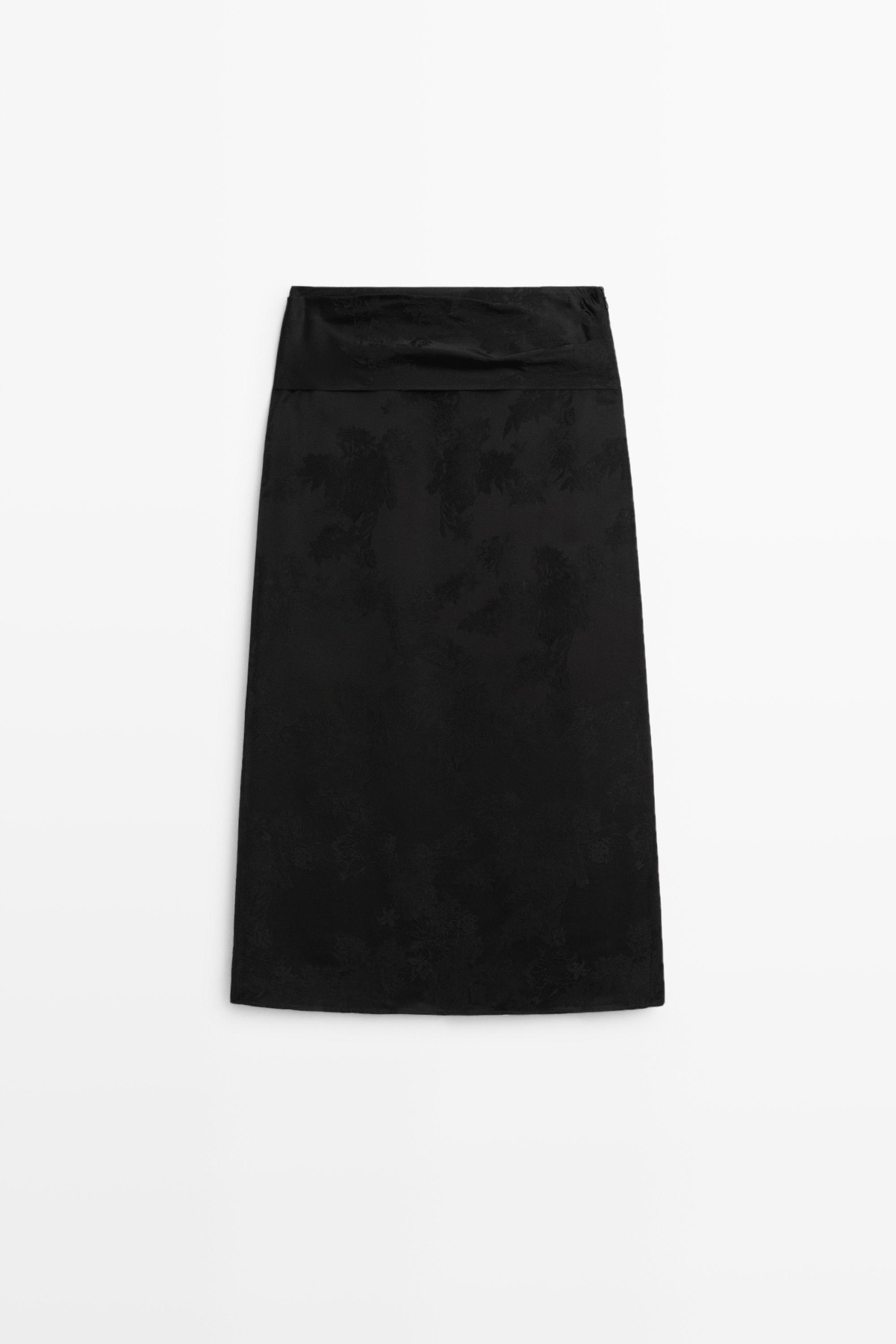 마시모두띠 새시 디테일 미디 스커트 5794/510 BLACK