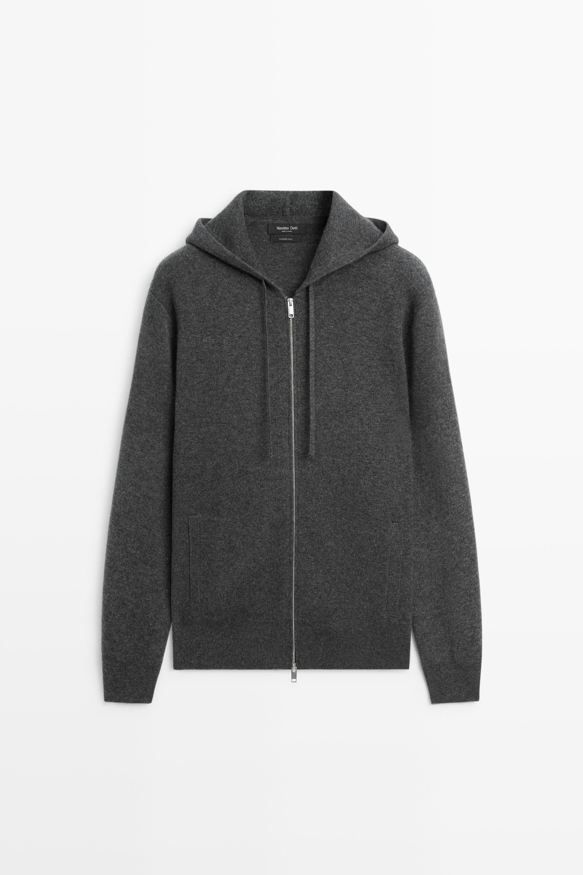 마시모두띠 캐시미어 후드 집업 니트 가디건 1321/215 MEDIUM GREY