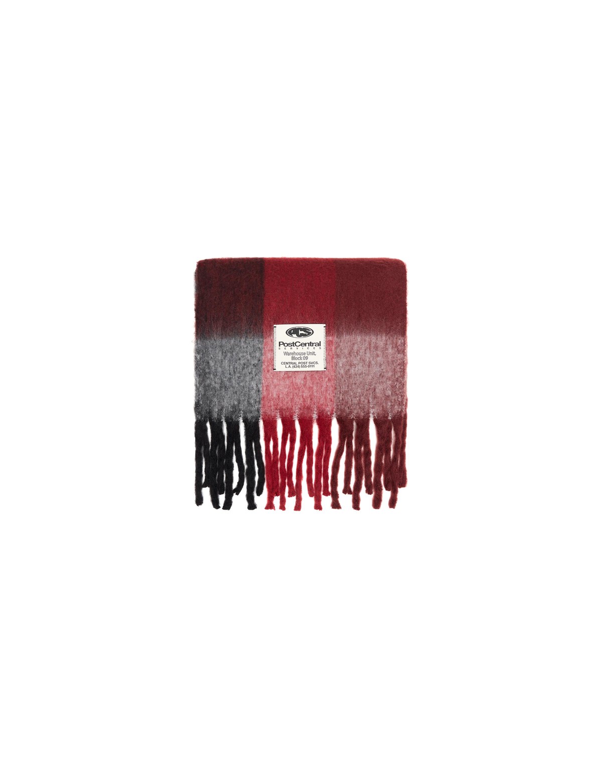 버쉬카 체크 프린지 머플러 3384/668 RED