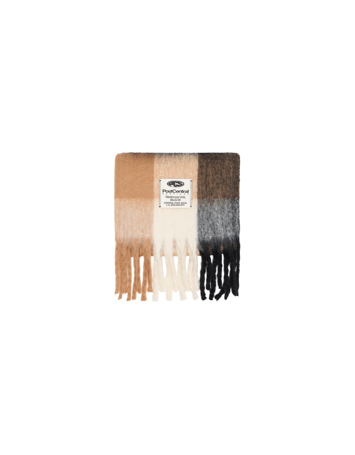 버쉬카 체크 프린지 스카프 3384/668 BROWN