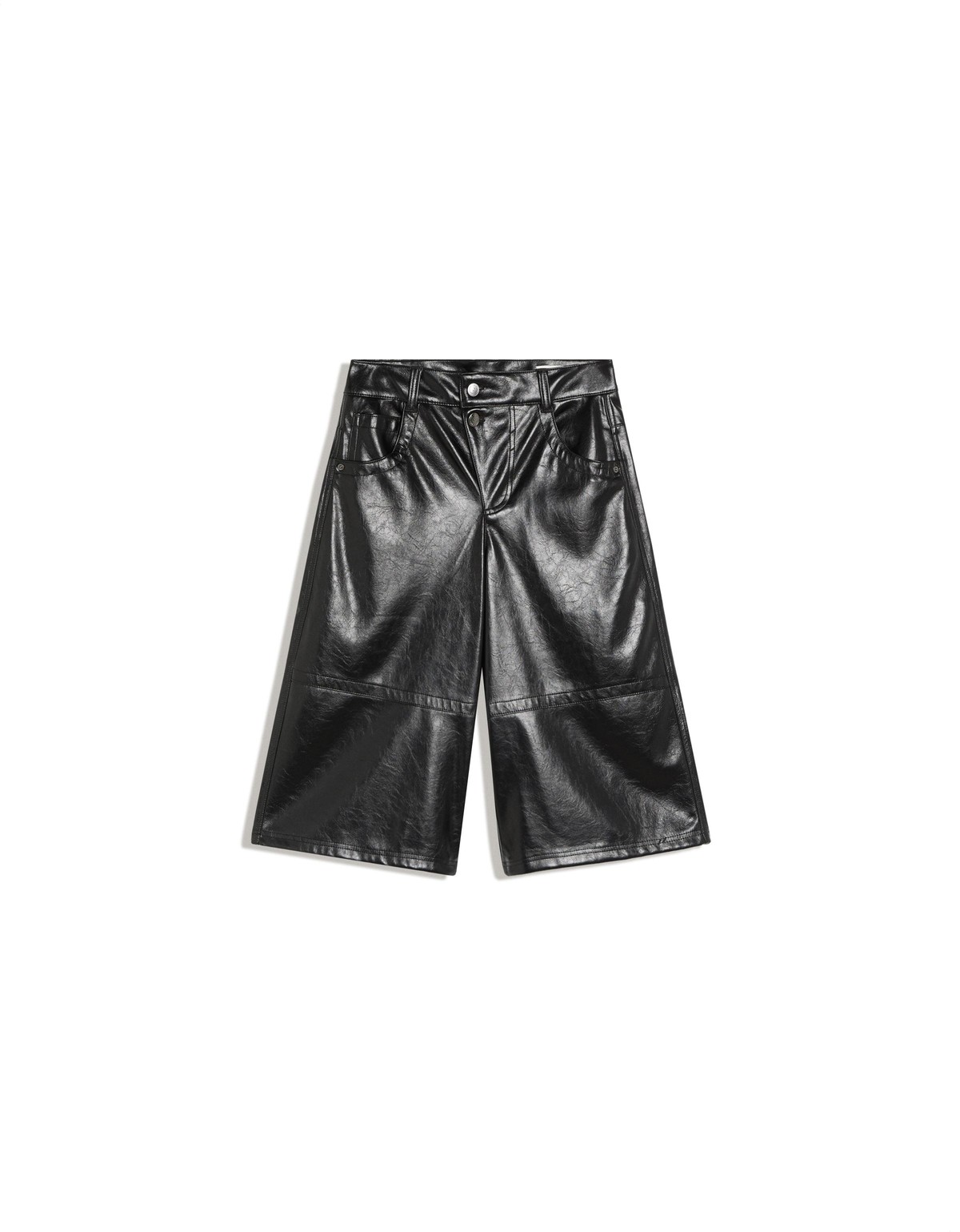 버쉬카 레더 이펙트 버뮤다 팬츠 3950/232 BLACK