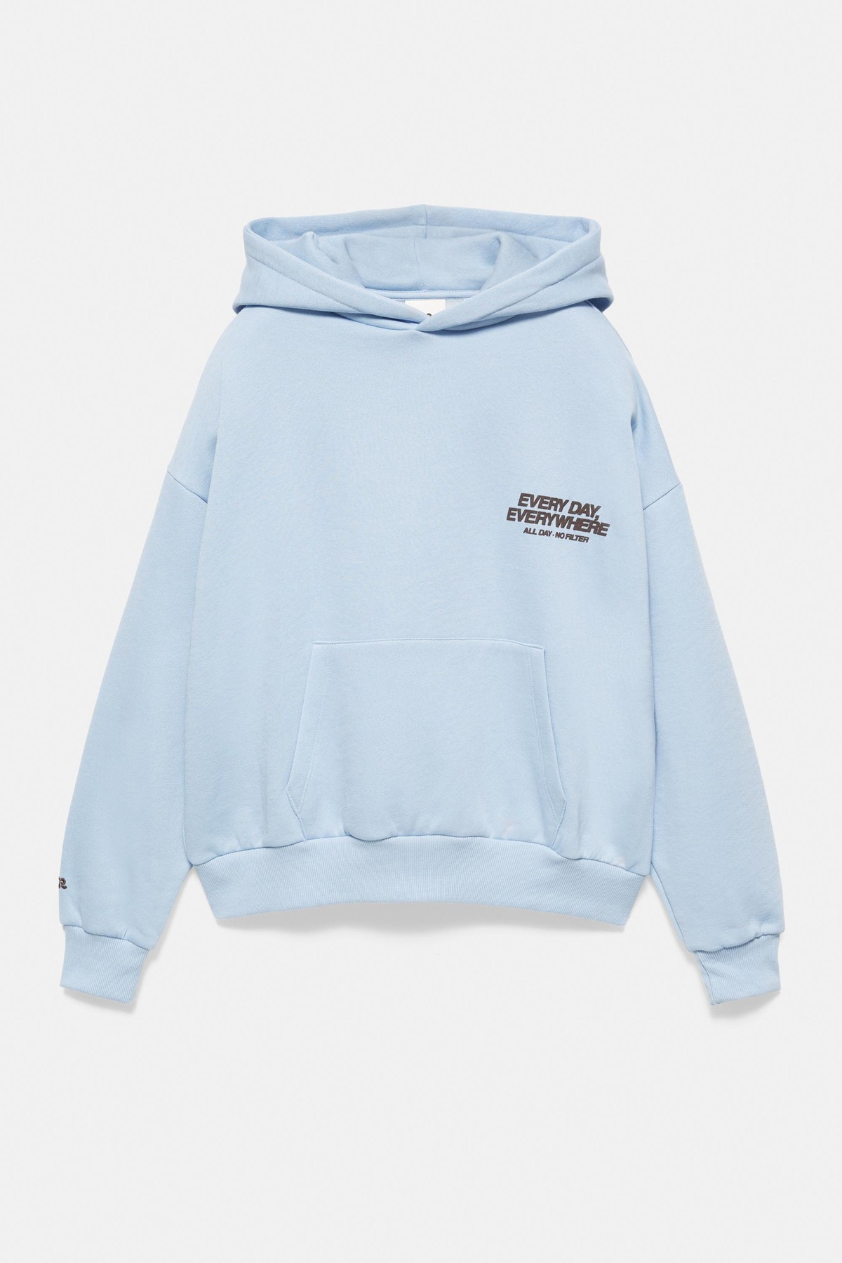 풀앤베어 오버사이즈 그래픽 포켓 후디 7558/208 PASTEL BLUE