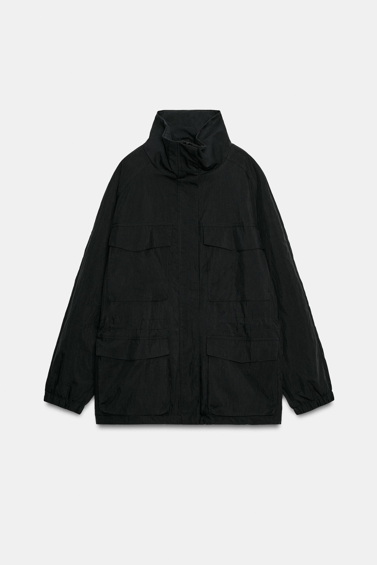 자라 하이넥 포켓 숏 패딩 자켓 4749/726/800 BLACK