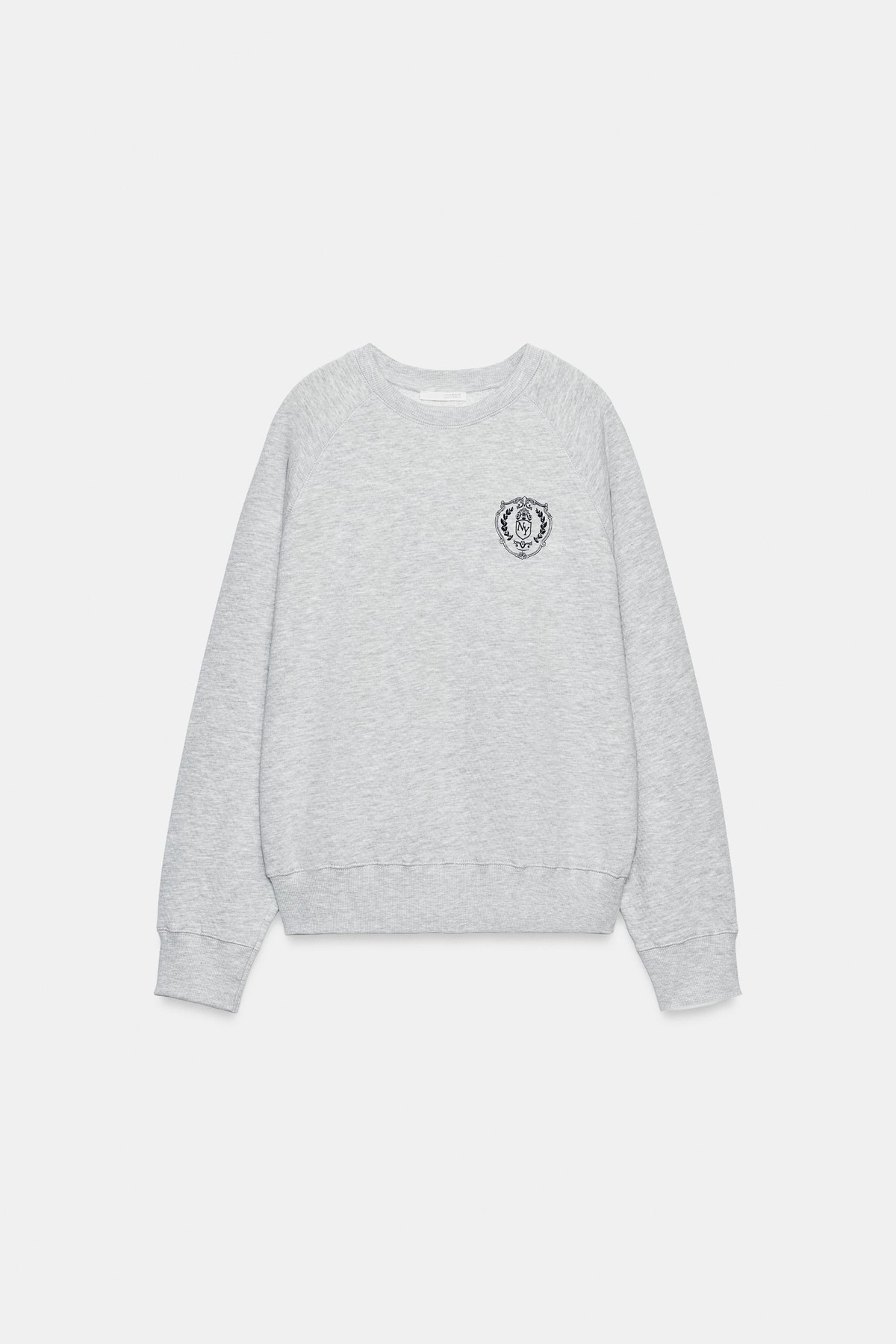 자라 뉴욕 엠블럼 플러시 맨투맨 0264/160/803 GREY MARL