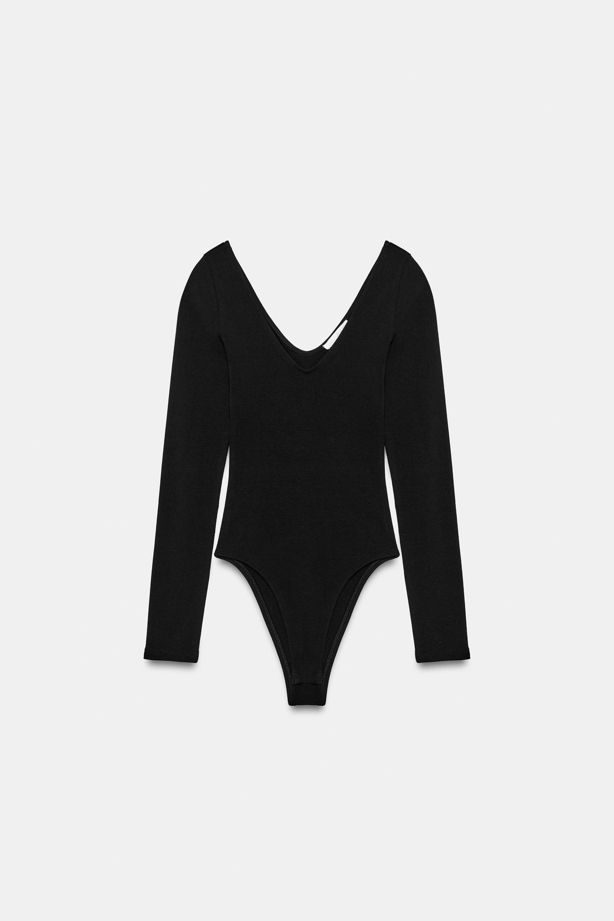 자라 V넥 코튼 혼방 긴팔 바디수트 2335/660/800 BLACK