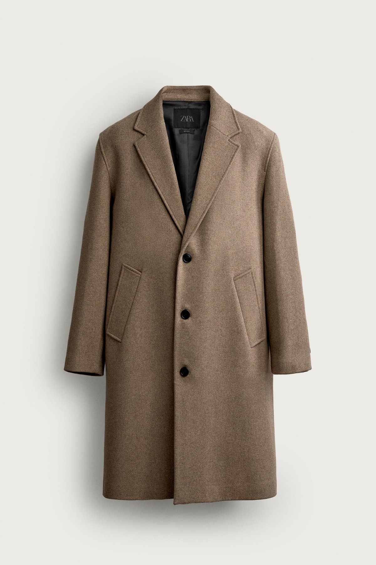 자라 릴렉스핏 울 블렌드 싱글 코트 8281/615/704 CAMEL