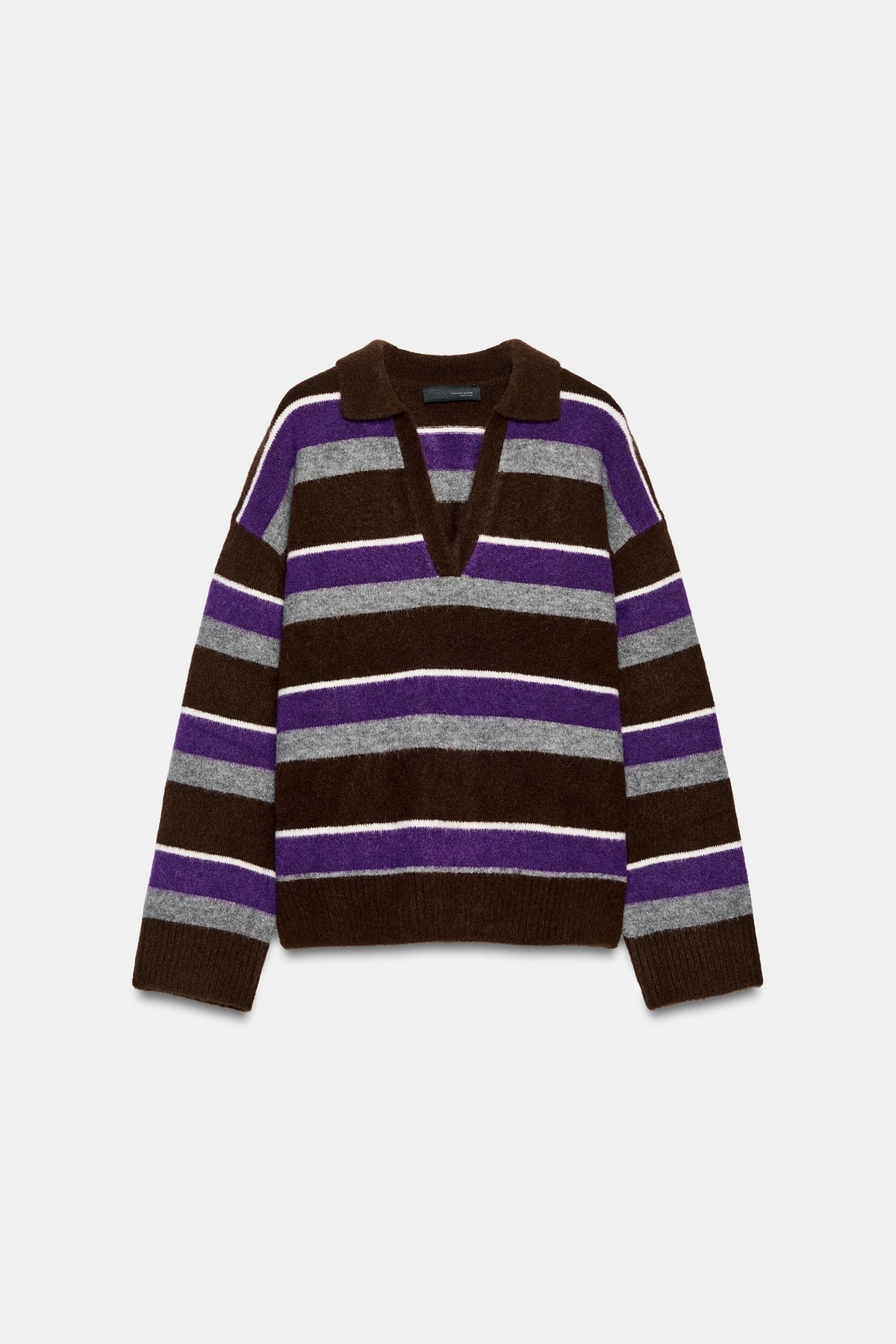 자라 스트라이프 폴로 니트 스웨터 5536/201/330 MULTICOLOURED