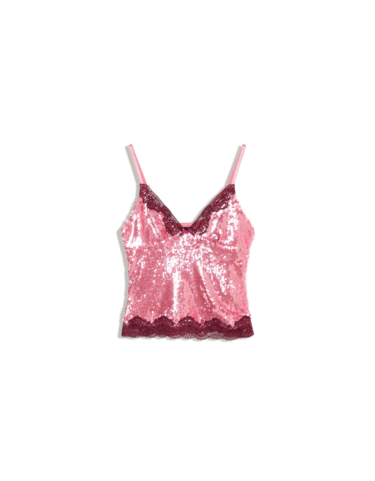 버쉬카 스팽글 레이스 스트랩 탑 3745/710 PINK