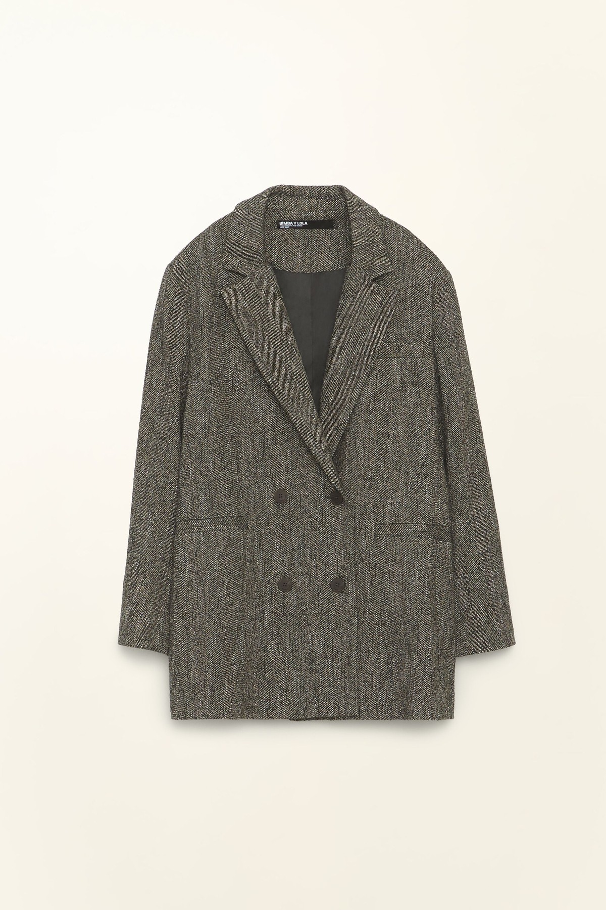 빔바이롤라 헤링본 울 블렌드 오버핏 재킷 262BR4075.10010 GREY