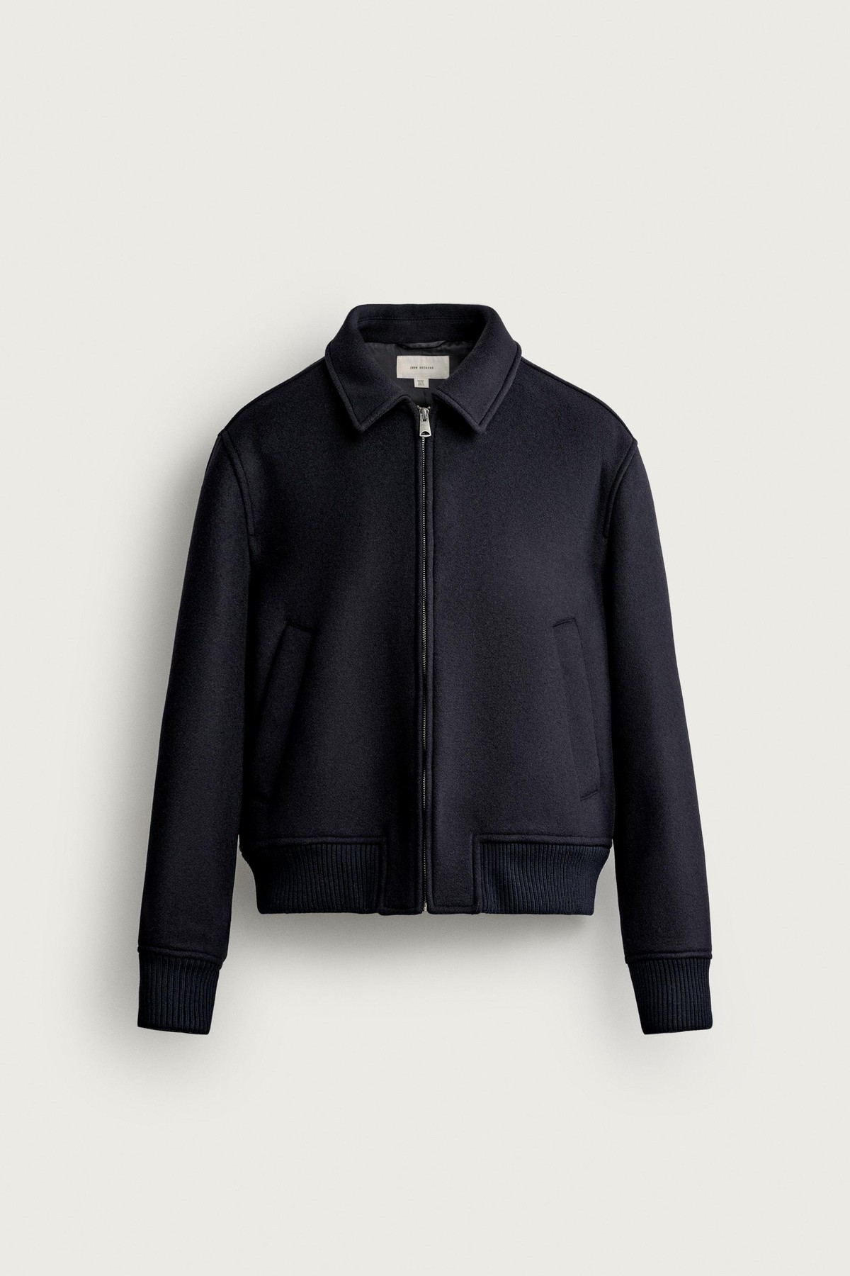 자라 울 블렌드 칼라 집업 자켓 4517/500/422 DARK NAVY