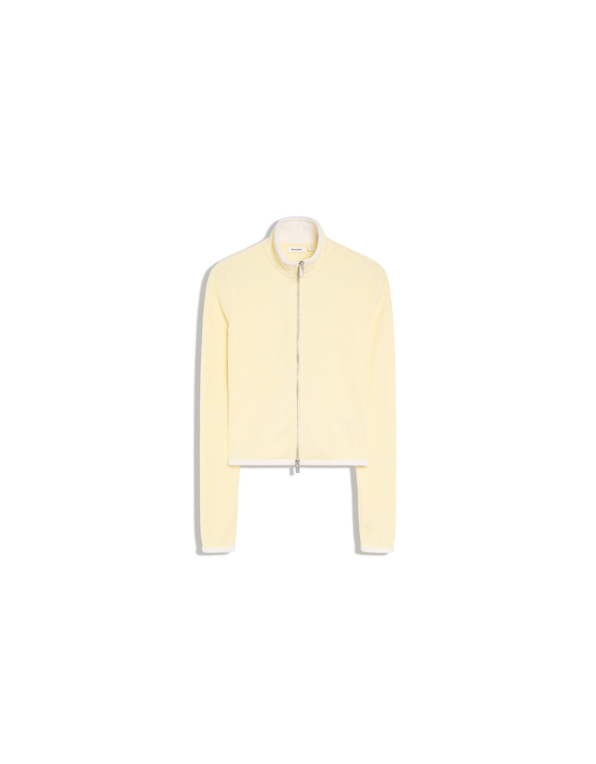 버쉬카 골지 집업 크롭 자켓 3796/254 YELLOW