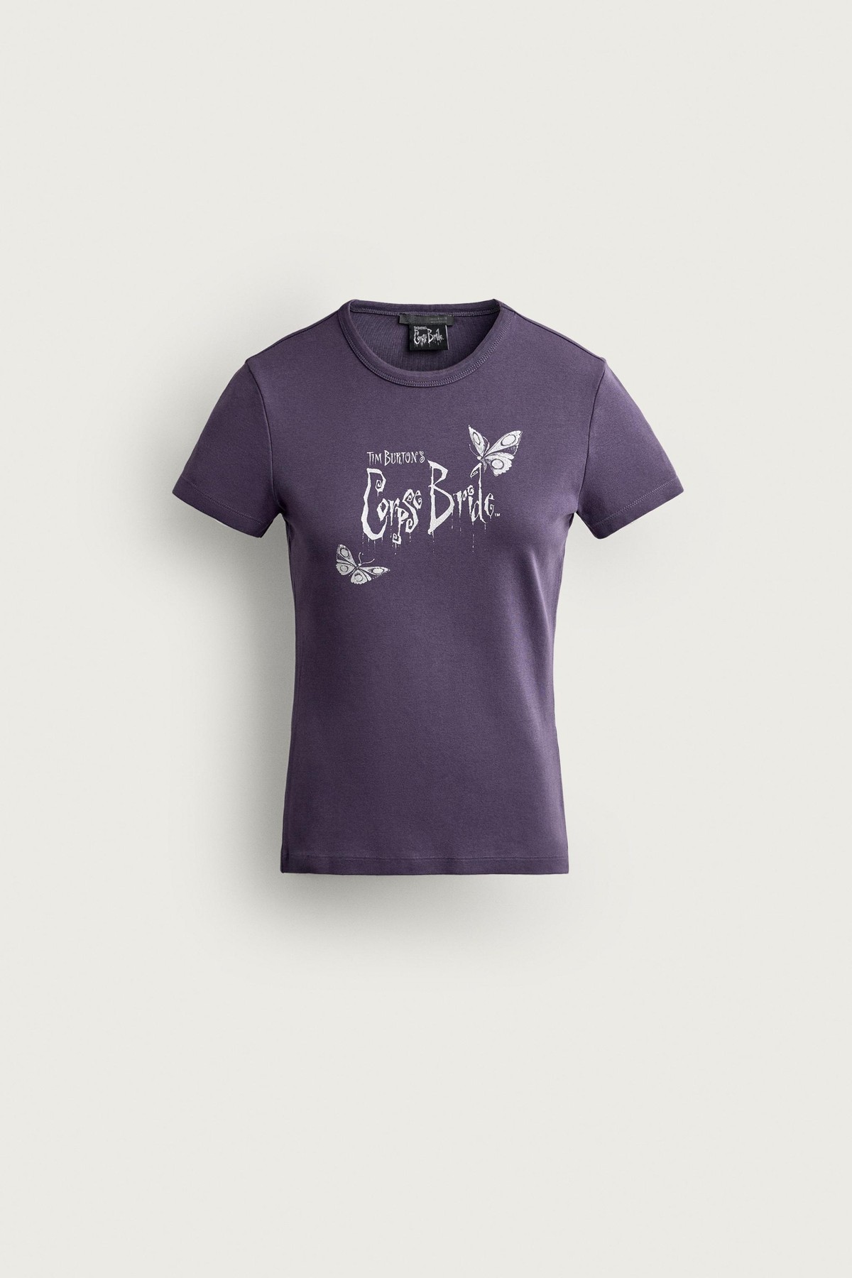 자라 유령 신부 워싱 반팔 티셔츠 0085/221/611 PURPLE