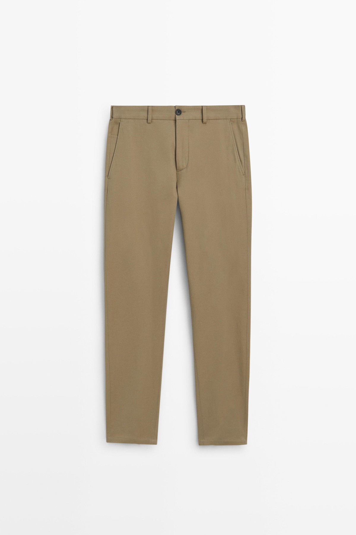 마시모두띠 코튼 블렌드 슬림핏 팬츠 0110/005 OCHRE