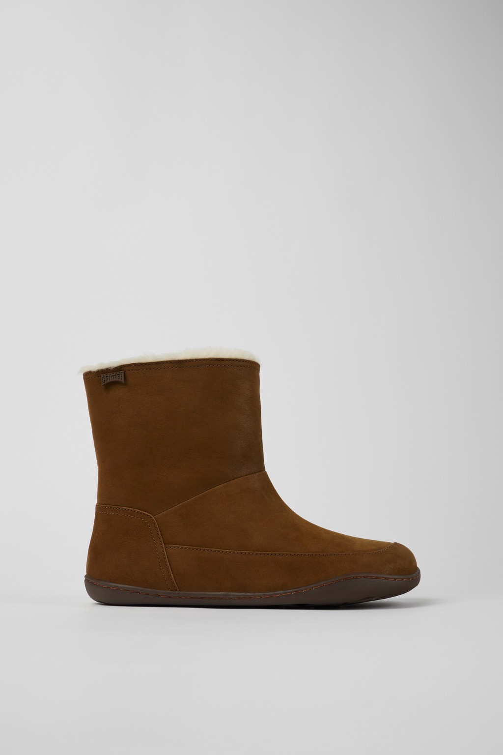 캠퍼 누벅 울 안감 미들 부츠 K400598-005 BROWN