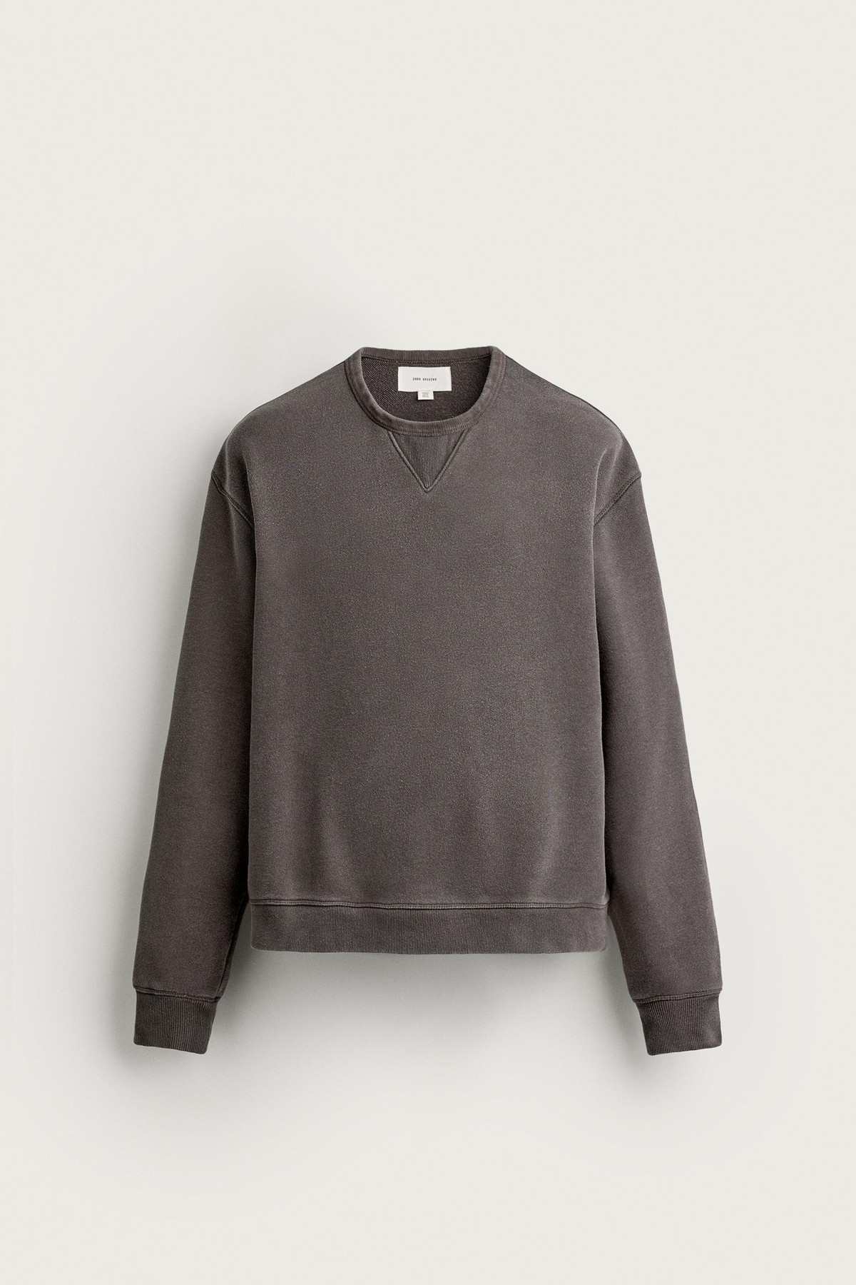 자라 레귤러핏 라운드넥 긴팔 맨투맨 4090/421/099 BLACK / BROWN