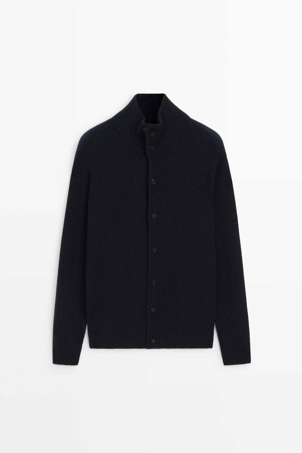 마시모두띠 울 블렌드 버튼업 니트 카디건 1505/231 NAVY BLUE