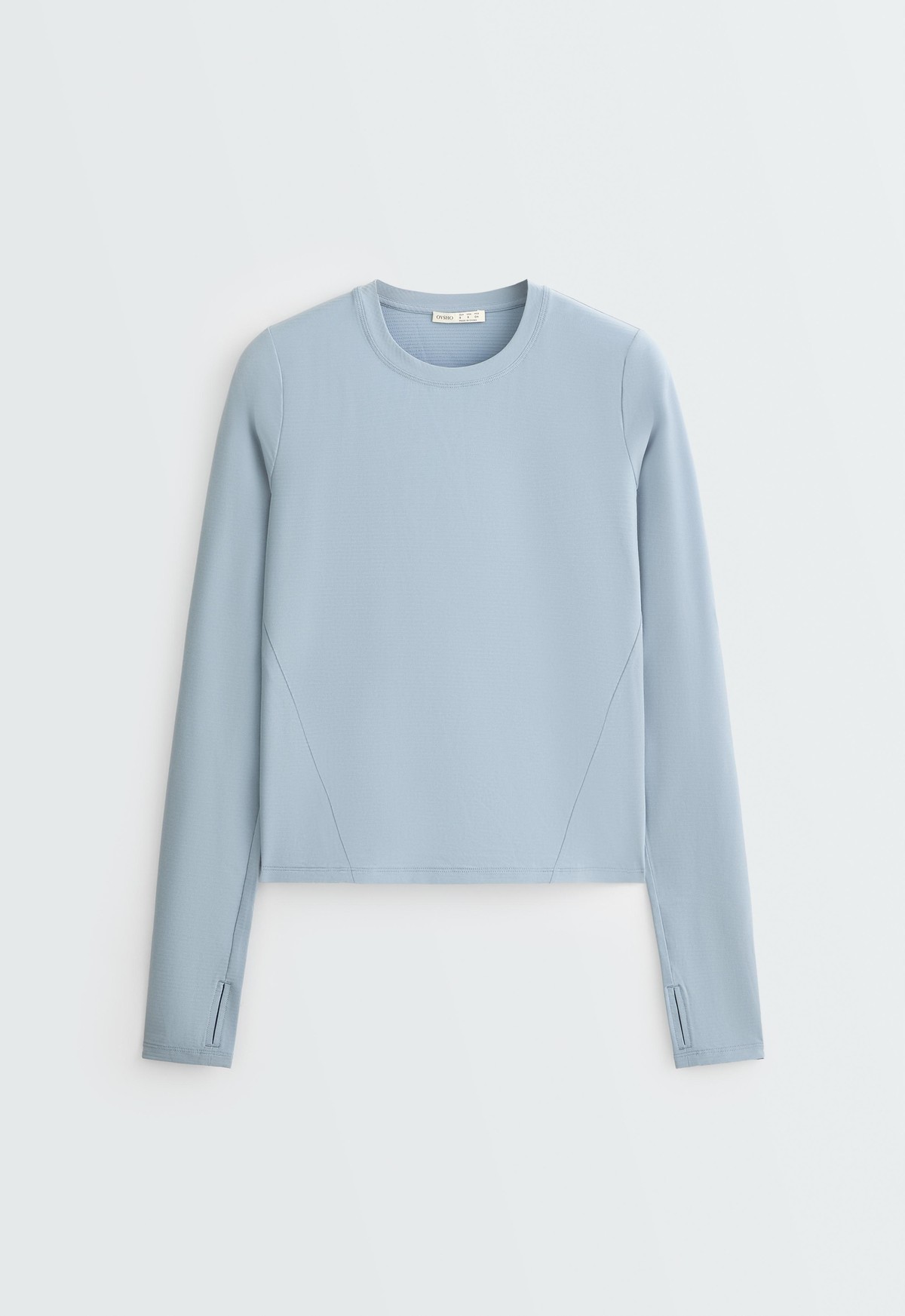 오이쇼 써멀 라운드넥 긴팔 티셔츠 6036/886/475 MISTY BLUE