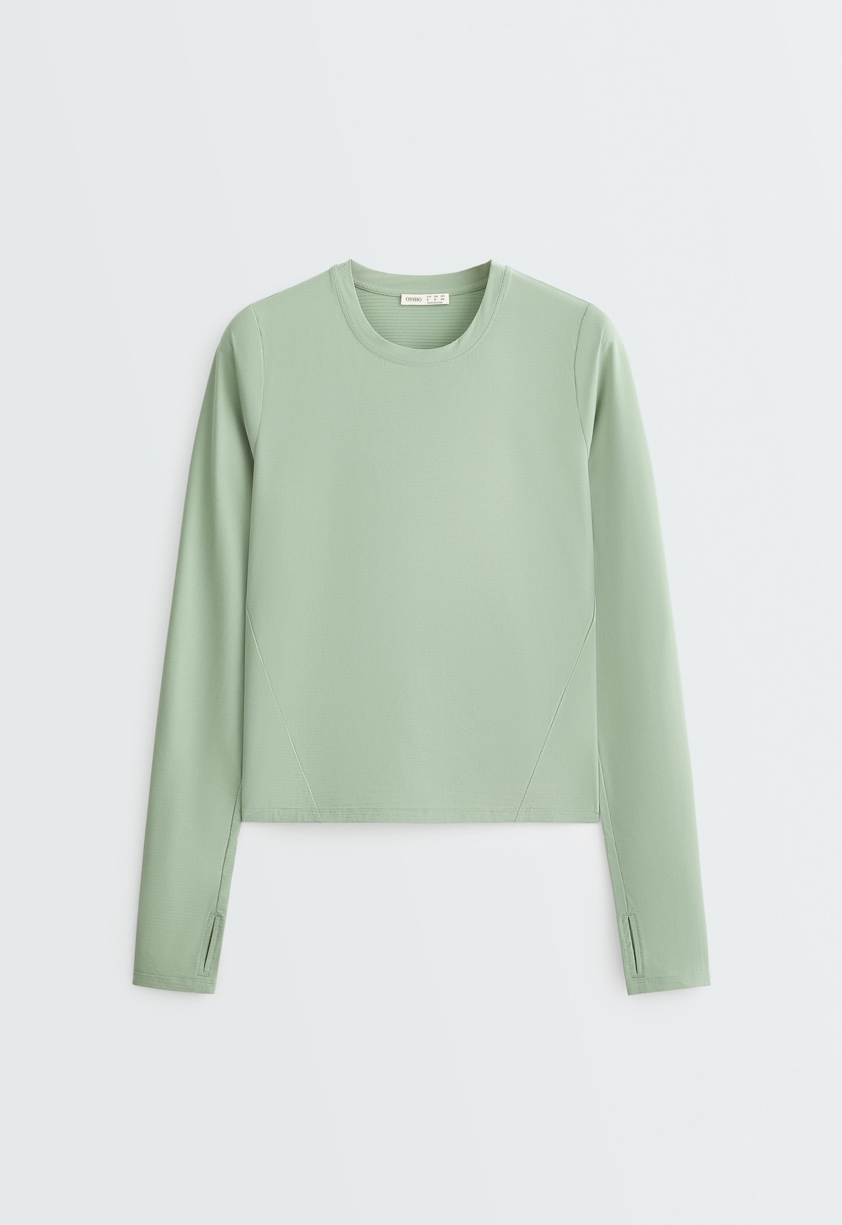 오이쇼 써멀 라운드넥 긴팔 티셔츠 6036/886/597 WASHED GREEN