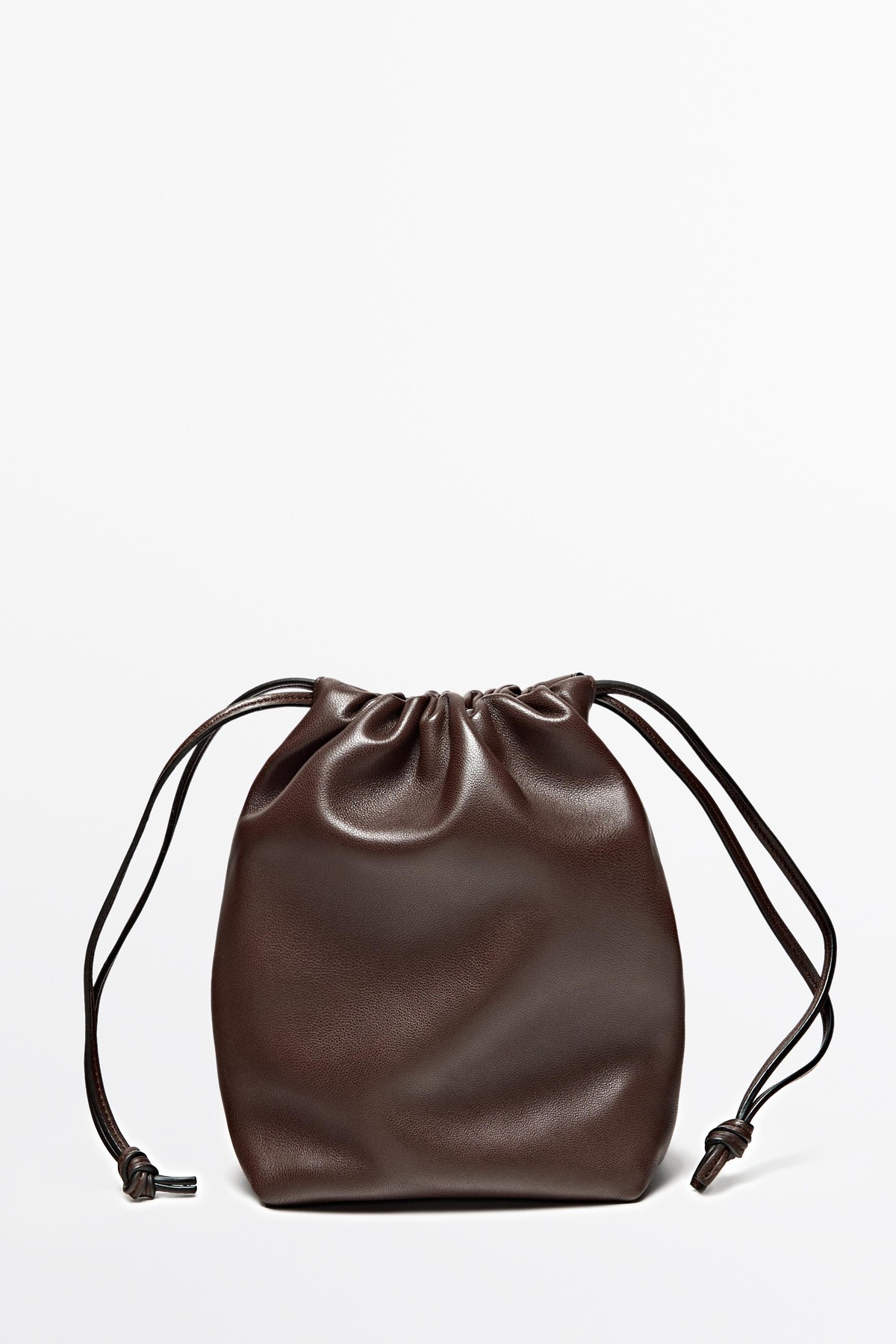 마시모두띠 나파 레더 스트링 버킷백 4670/635 CHOCOLATE