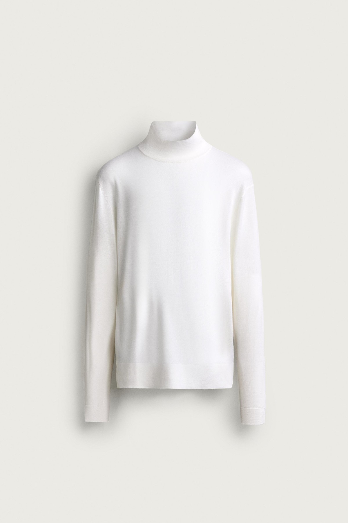 자라 울 100% 하이넥 니트 스웨터 2893/216/251 OYSTER-WHITE