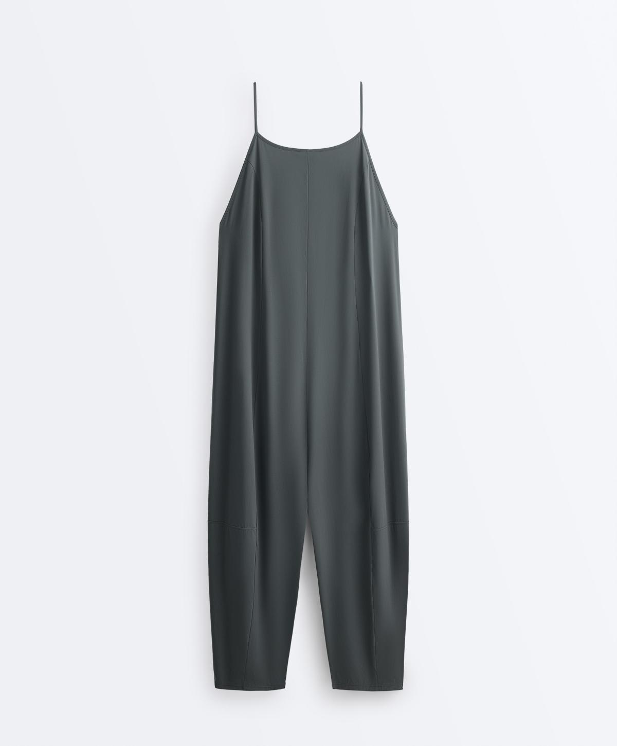 오이쇼 스트랩 와이드 롱 점프수트 5034/229/036 STEEL GREY