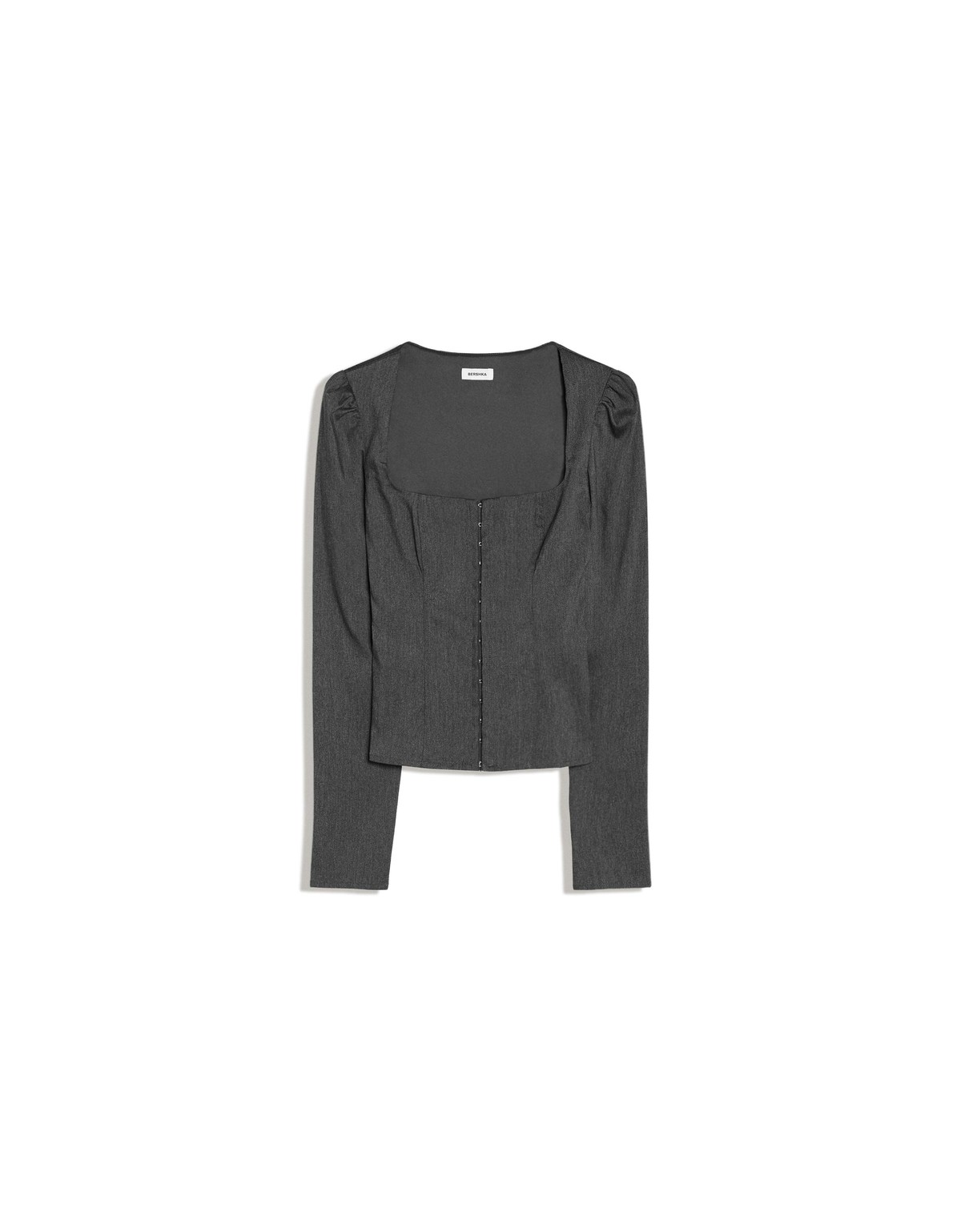 버쉬카 스퀘어넥 코르셋 긴팔 탑 4247/710 GREY