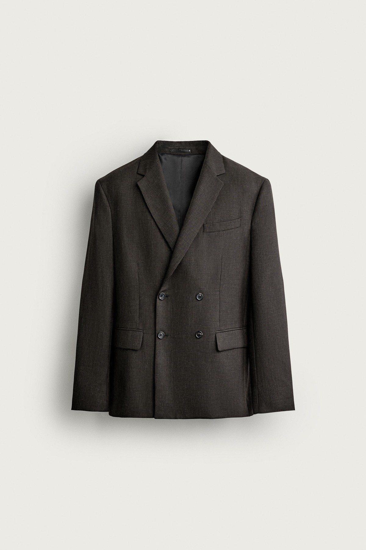 자라 하운드투스 울 더블 블레이저 1070/299/099 BLACK / BROWN