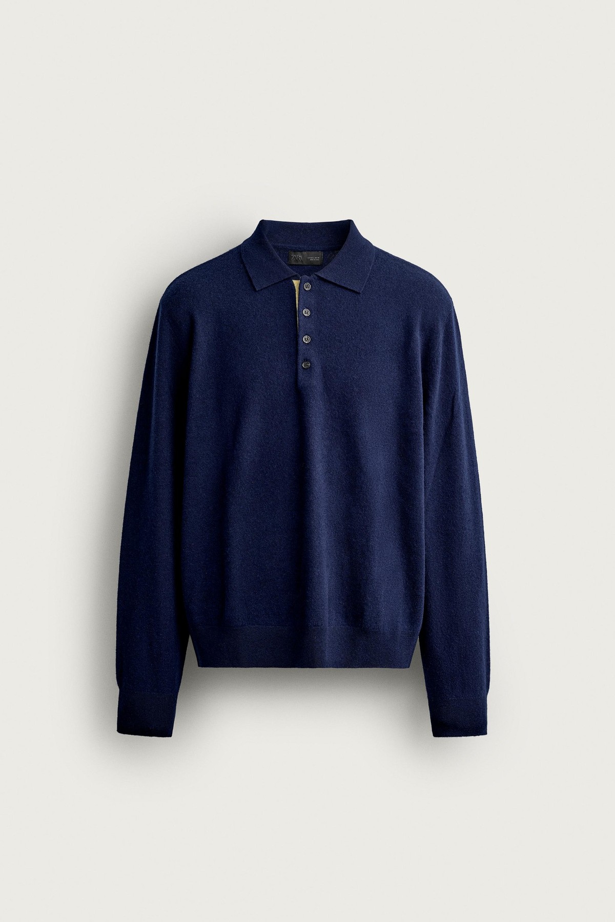 자라 울 100% 니트 긴팔 폴로셔츠 5755/359/401 NAVY BLUE