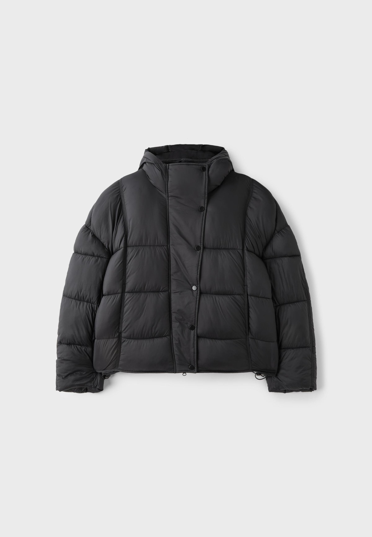 스트라디바리우스 크롭 후드 숏 패딩 자켓 8626/705/001 BLACK