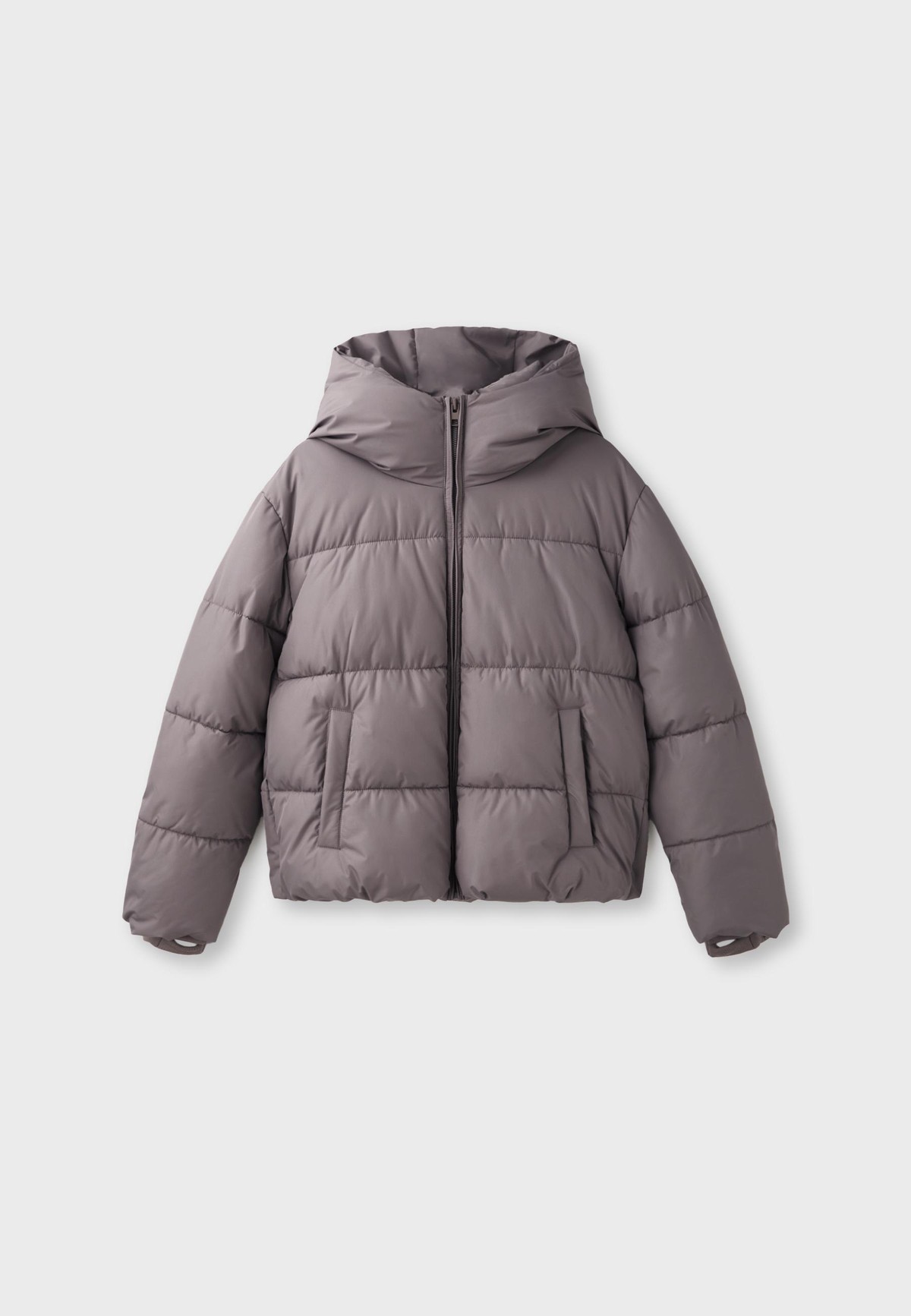 스트라디바리우스 베이직 후드 숏 패딩 점퍼 5605/626/250 CHARCOAL GREY