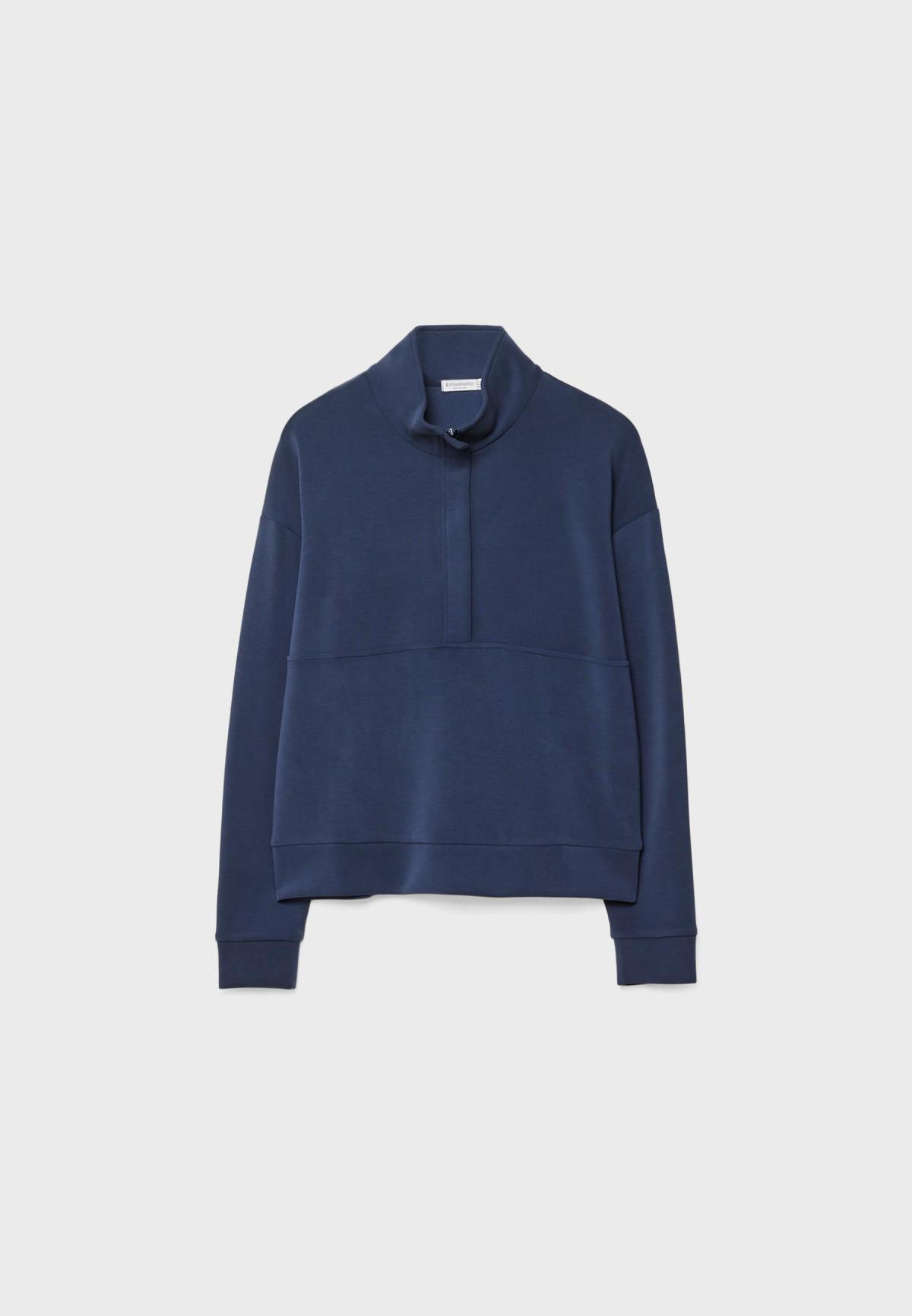 스트라디바리우스 소프트 하프집업 긴팔 맨투맨 8728/276/011 DARK NAVY