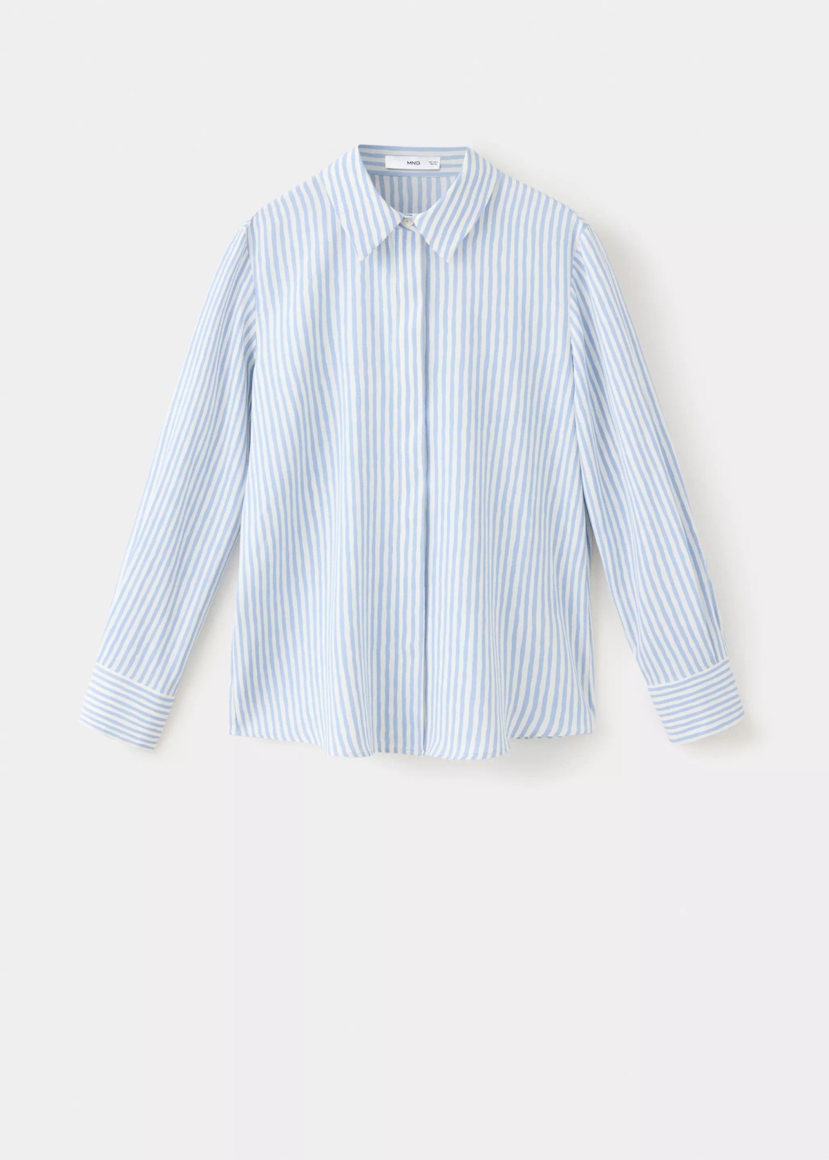 망고 스트라이프 긴팔 셔츠 37024071_52 AZUL
